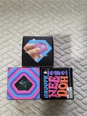 Nee doh sparkly groovy jewel stress toy viral TikTok lot of 3 set of 3